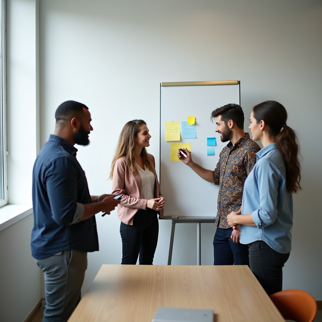 Team in einem Feedback-Workshop